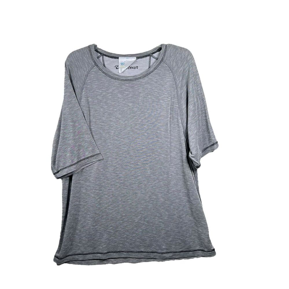 Caribbean Top Tshirt Mens Sz XL Modal Gray Tee Crewneck Pullover Casual Beach‎